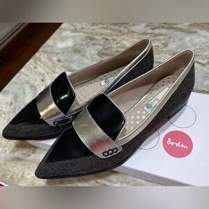Boden Octavia Point Toe Tweed Flats Size 38 New in Box